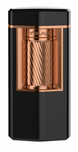 XiKAR Meridian Triple Soft Flame Triple Lighter - Matte Black & Rose Gold