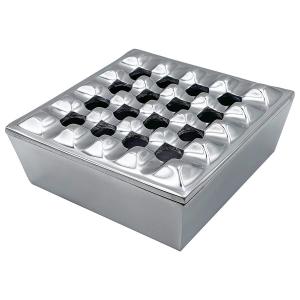 Square Grid Ashtray - Pewter