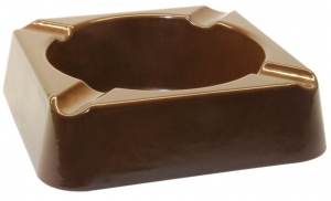 Stinky Composite 8" Square Stackable Ashtray - Brown