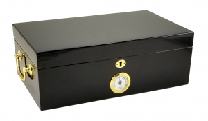 The Sienna 75 - Black Cigar Humidor