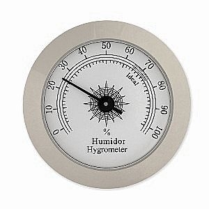Chrome Analog Hygrometer - 2"