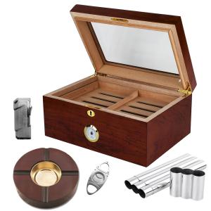 The "Canada Humidor" Milano 75 Kit - Glasstop in Dark Rosewood