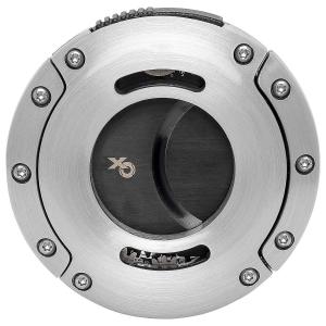 XiKAR XO Cigar Cutter - Brushed Silver with Black Blades