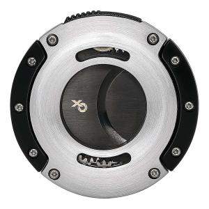 XiKAR XO Cigar Cutter - Brushed Silver with Black Blades & Wings