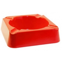 Stinky Composite 8" Square Stackable Ashtray - Red