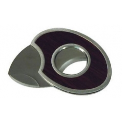 Round Steel & Wood Cigar Cutter