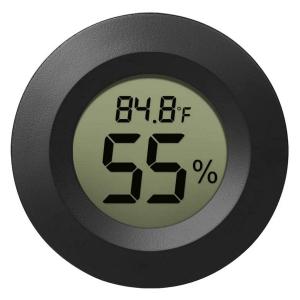 Round Digital Hygrometer - Black