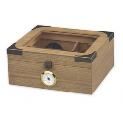 The Newport 25 Cigar Humidor - Glasstop in White Oak