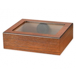 TR20 Glasstop Cigar Humidor - Walnut